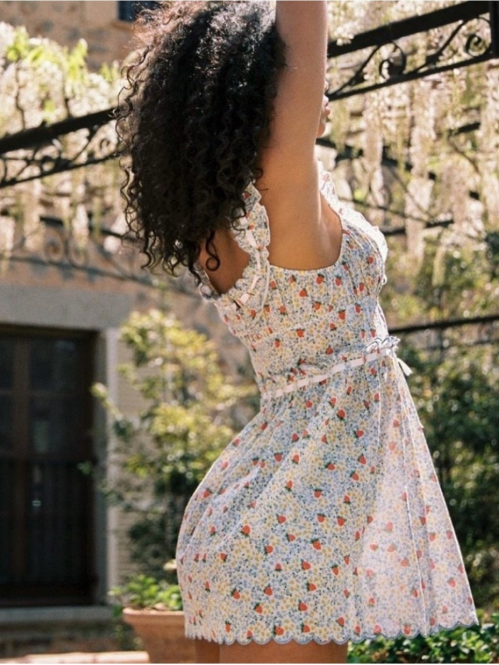 NWT (M) For Love & Lemons Strawberry Kiss Sun Dress